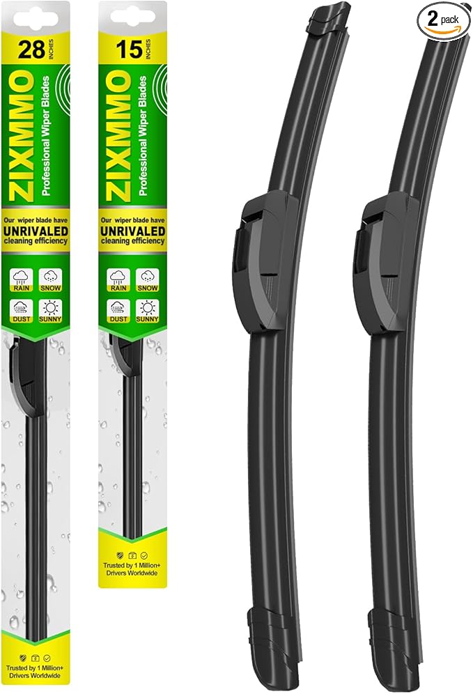 OEM Quality 28in + 15in Premium All-Season Windshield Wiper Blades for Original Equipment Replacement(Set of 2)