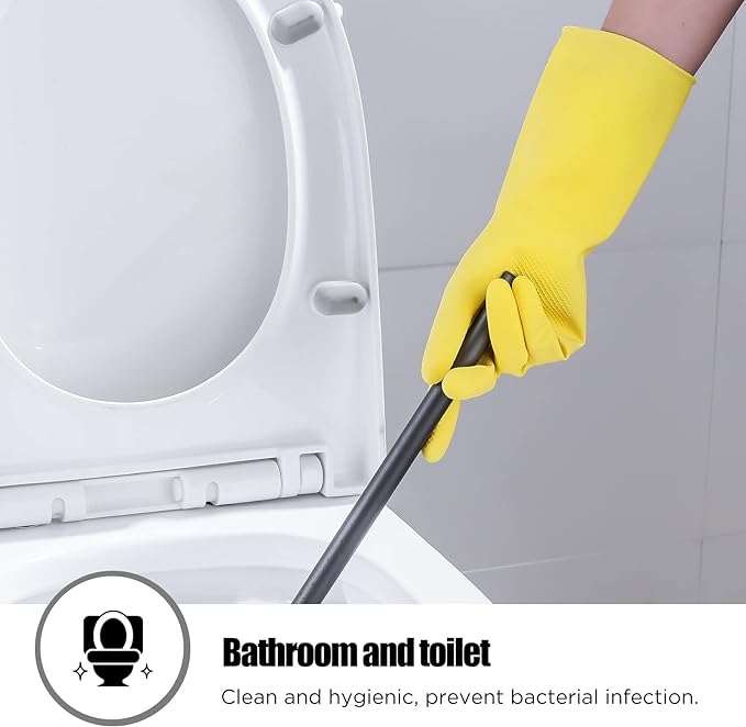 IUCGE Rubber gloves dishwashing 2 or 4 Pairs for Kitchen,Cleaning gloves for household Reuseable.