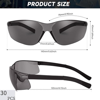 Salfboy Safety Glasses for Men Women ANSI Z87.1 Safety Glasses Bulk Protective Eyewear Scratch-Resistant