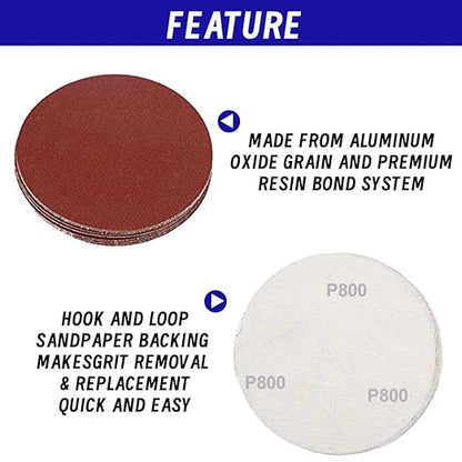 WCIC Sanding Disc Set Red (1x30 Inch-8Pcs)