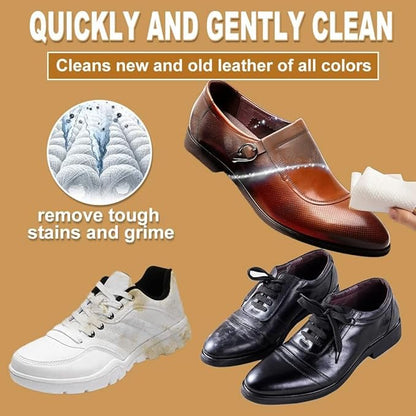 Air Jungles 3in1 Leather Wipes 140 Count, Extra Large 8" x 10" Size, Clean Condition Protect Wipes for Vinyl and Leather Apparel Furniture Auto Car Interior Shoes Boots Bags