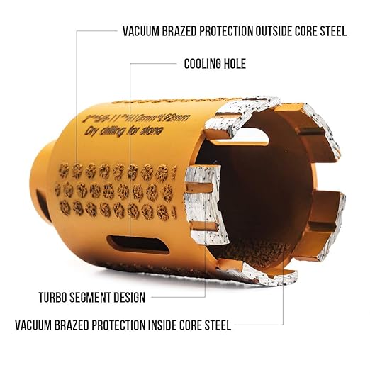 2 Inch Diamond Electroplated Dot Protection Diamond Core Drill Bits for Stone Granite (E-B-50mm)