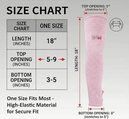 GOL-SIV Arm Protectors For Thin Skin And Bruising, Cut Resistant Sleeves For Men Women, A5 Level Farmer Sleeve For Gardening (Grey & Pink, 17.7 In - 2pairs)