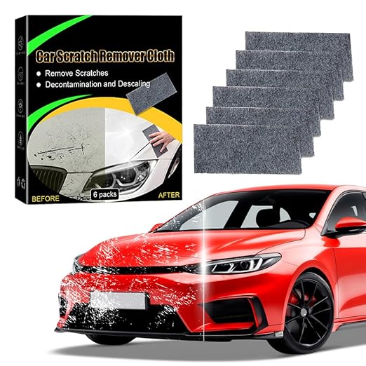 Nano Cloth Car Scratch Remover Set, 2025 New Car Scratch Repair Paste, Magic Nano Cleaning Cloth Automotive Cleaning Kit for Car Paint Scratches Repair Sparkle Cloth