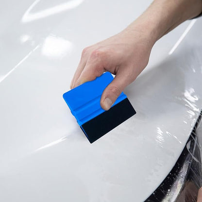 20 Pack Vinyl Wrap Squeegee 4 Inch / 6 Inch Felt Edge Squeegee Window Film Tint Tool Decal Applicator Scraper Tool Wallpaper Smoothing Tool with 20 PCS Black Fabric Felt