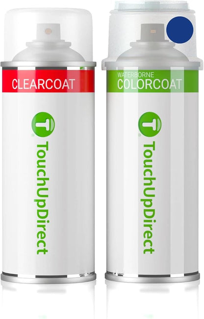 TouchUpDirect N6 Lightning Blue Compatible with Ford Exact Match Touch Up Paint Aerosol - Essential Kit