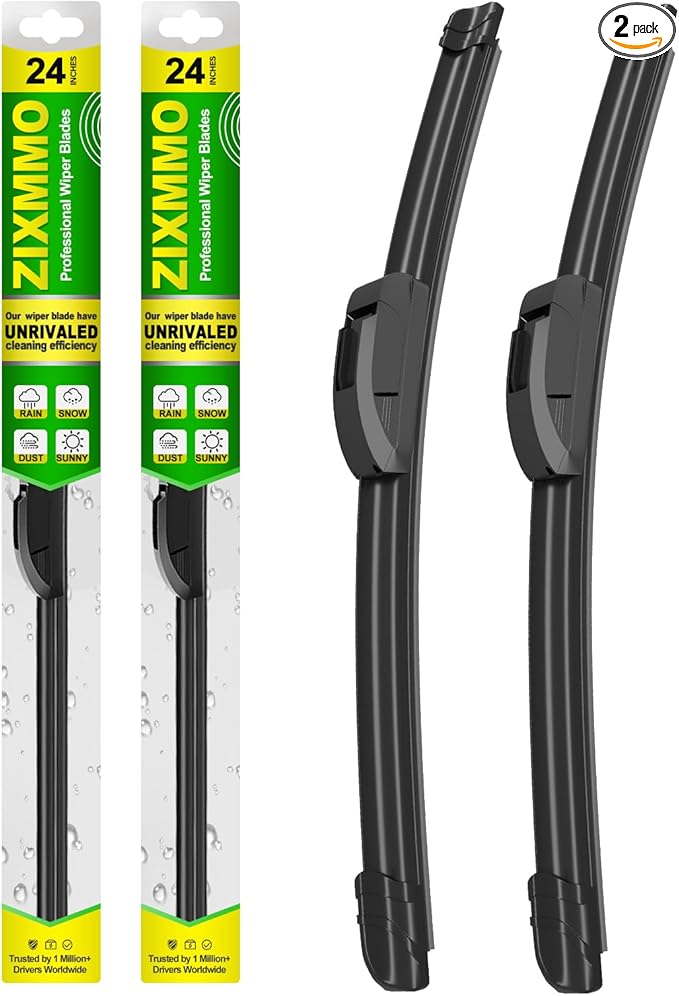 QUALITY 24in + 24in Premium All-Season Windshield Wiper Blades for Original Equipment Replacement(Set of 2)