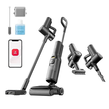 roborock F25 ACE Combo Wet Dry Vacuum Cleaner, 5-in-1 Cordless Stick Vacuum Mop, Smart Hard Floor Washer with 180° Lie-Flat, AI Assitant Wheels, Self Cleaning, 65 min Runtime, Whole House Cleaning