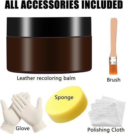 UP22YOU Leather Recoloring Balm Dark Brown, Leather & Vinyl Color Restorer Conditioner – Repairs Faded & Scratched Leather Color, Suitable for Sofas, Car Seats, Shoes, and Furniture