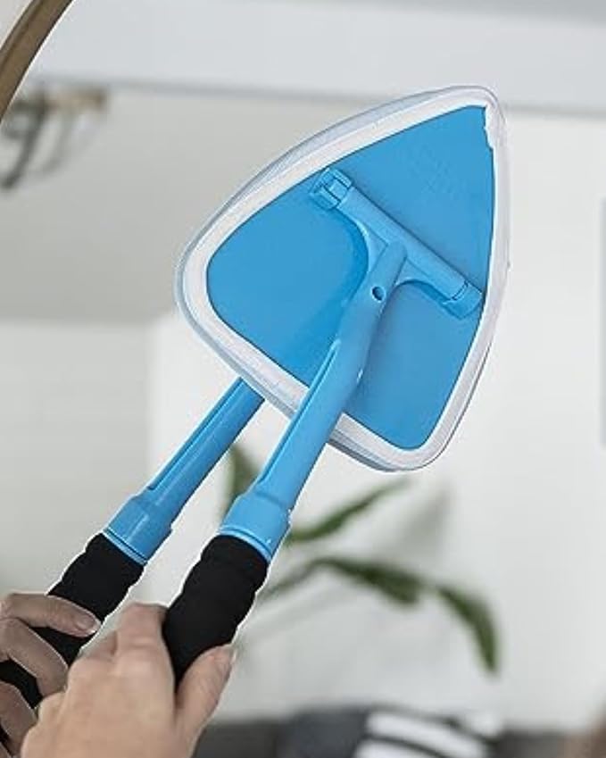 Pro Glass Windshield Cleaner Tool, Kit - Extendable 20" Handle, Pivoting Head, Detailing Autos with 2 Reusable Lint Free Microfibers, Storage Bag for Auto Windshield, Cars, Trucks, RV's