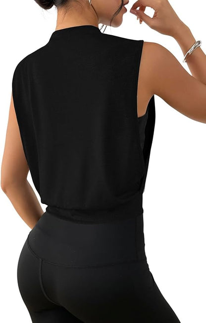 SOFIA'S CHOICE Women Workout Crop Tank Tops Cropped Sleeveless Muscle Shirt Gym Yoga Running