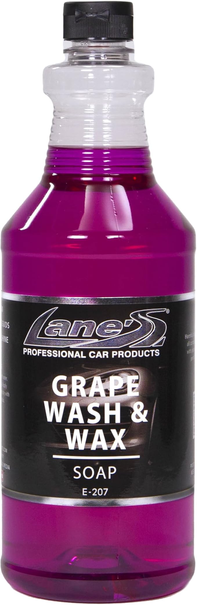 Lanes Car Wash and Wax - Car Wash and Wax in One, Grape Scented Car Wash, Safe for All Surfaces, Concentrated Soap Wax Formula (32 Oz)