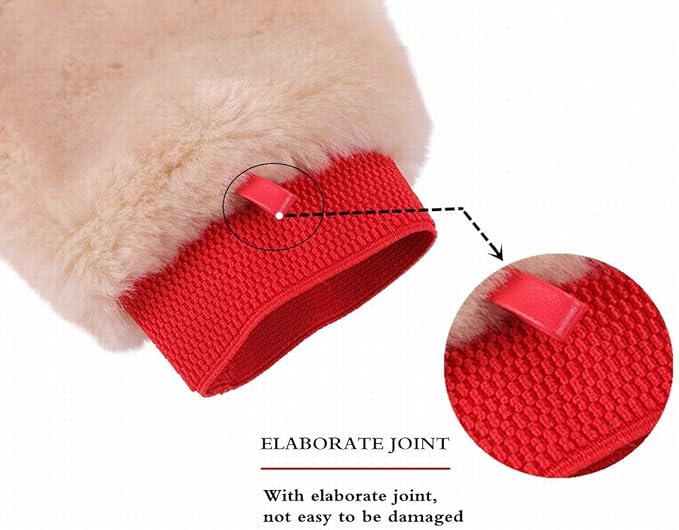 Gracefur Ultra-Soft Car Wash Mitt Double-Sided Sheepskin Wash Mitt, Scratch-Free Detailing Lambswool Extra Large Size Cleaning Gloves for Cars (Fingers, Pink)