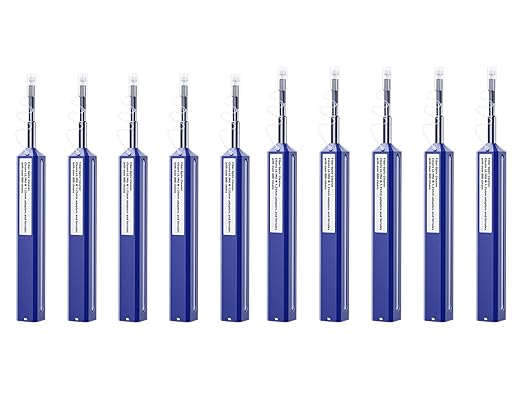 Zenithra Fiber Optic Cleaner,10PCS Fiber Optic Cleaning Pen 1.25mm Ferrules LC/MU FTTH Connector Cleaning Tools with 800+ Times