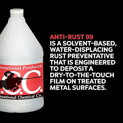 International Chemical Company Anti-Rust 99 High-Performance Evaporative Solvent Rust and Corrosion Preventative; MIL C 16173 D Grade 3; 1 Gallon