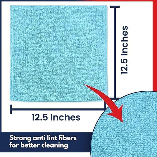 USANOOKS Microfiber Cleaning Cloth - 1200 Washes, Ultra Absorbent Towels Grip Root Weave Grime - 08pack - Multicolor