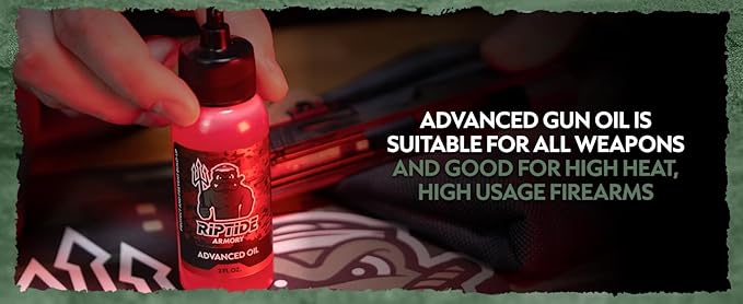 Riptide Armory Advanced Gun Cleaner & Gun Oil Kit - Cleans, Lubes, Protects Targeted Long-Lasting Formula - Nano Coat Technology - Veteran Founded & Formulated by Former US Navy Seal