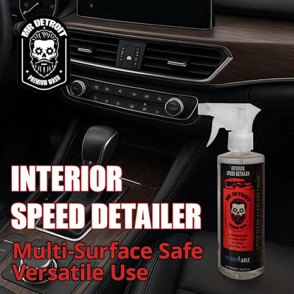 Mr. Detroit - Interior Speed Detailer Cleaner & Protectant - Zero Streaks, Multi-Surface Safe Cleaner for Home, Office & Automotive Use - 16 Fl Oz (Pack of 1)