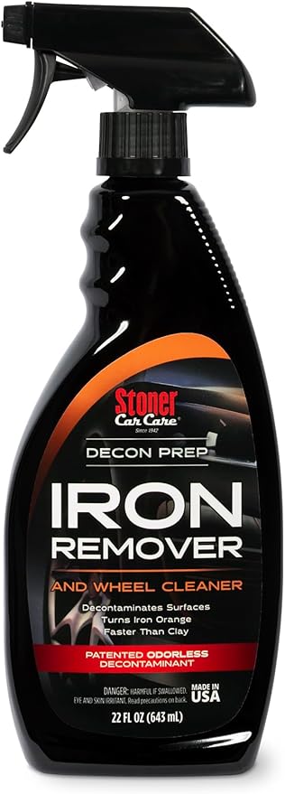 Stoner Car Care 92104 Iron Remover and Wheel Cleaner – Odorless Fallout & Rust Decontaminant, Removes Brake Dust and Contaminants on Wheels, Tires, and Paint, Color Indicator, 22 fl oz