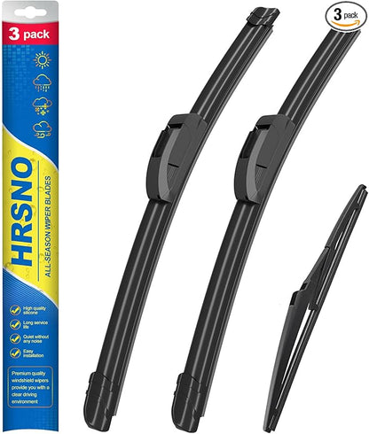 26"+16" Windshield Wipers With 10" Rear Wiper Blade Sets Automotive Replacement for Toyota Rav4 2013-2018,Easy For Installation (Pack of 3)