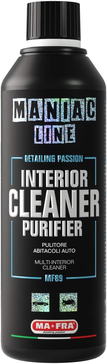 MANIAC LINE MAFRA Car Detailing Line, Interior Cleaner Purifier, 16.9 oz, Cabin Cleaner with Decontaminating and Odor-Eliminating Action, Safe on Leather, Aluminum, and Carbon