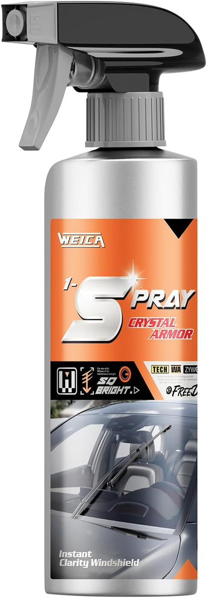 5-Sec Water Spot Remover for Cars - Streak-Free Windshield Cleaner with 45-Day Rain Protection, Safe on Tint/Trim