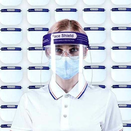 reusable face shield Full Face Anti-Fog face shields Wind&Dustproof Transparent adjustable face shield mask for adults【10 pcs】