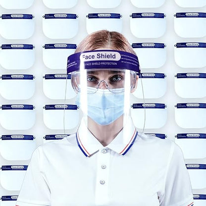 reusable face shield Full Face Anti-Fog face shields Wind&Dustproof Transparent adjustable face shield mask for adults【10 pcs】