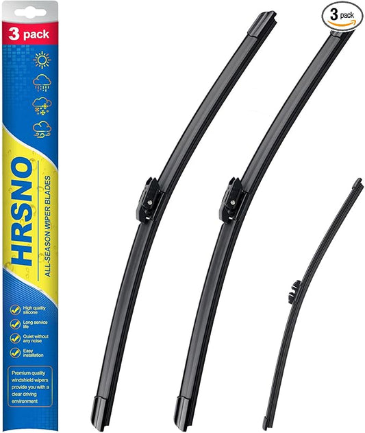 23"+21" Windshield Wipers With 10" Rear Wiper Blade Sets Automotive Replacement for Mini Cooper Countryman 2017-2023,Easy For Installation (Pack of 3)