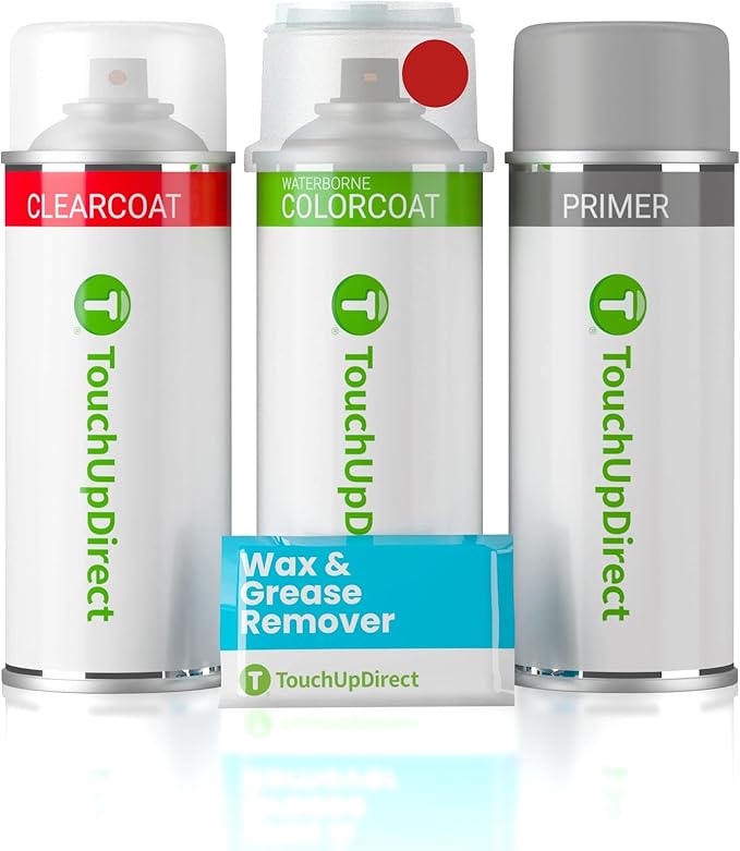 TouchUpDirect E4/F1/6D/M6886/M6470/6470 Vermillion Red Compatible with Ford Exact Match Touch Up Paint Aerosol - Preferred Kit