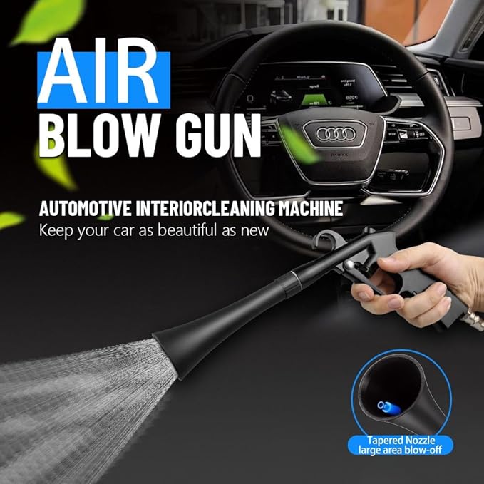 High Pressure Car Cleaning Gun Detailing Interior Dryer Air Blow Gun,Car Cleaning Tools,Air Gun for Compressor Quickly Removes Dirt and Dust Works with Air Compressor