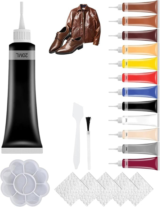 Advanced Leather Repair Gel, 2026 New Leather Repair Kit for Car Seat Vinyl Repair Kit, Professional Leather Repair Kit for Car Seat, Multifunctional Couch and Jacket Repair Kit (Black)