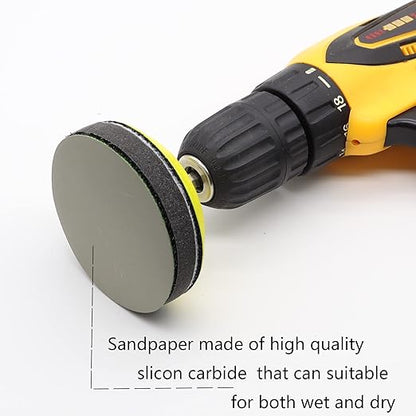 30pcs Sandpaper 3 inch Sanding Discs Hook and Loop 3000 Grits Wet Dry Sandpaper for Random Orbital Sander Automotive Metal Sanding Polishing