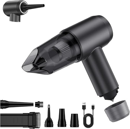 Fanisic Car Vacuum Handheld Vacuum Cleaner/Air Duster, 18000PA Strong Suction with Brushless Motor, Rechargeable Dust Buster/Hand Pump Low Noise for Car Detailing Home Office Cleaning