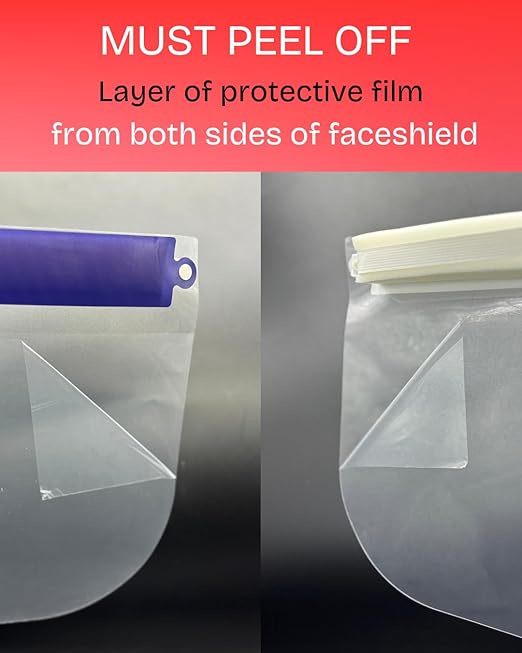 Mystic Romance 20 Pack Face Shields – Reusable Anti-Fog Full Face Protection – Clear Safety Gear for Work, Salons & Travel