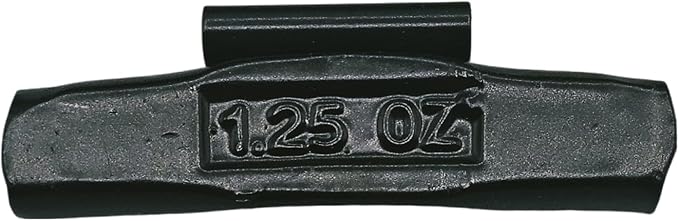 C-HORSE 100Pcs AW Series Clip on Wheel Weights Black Coated Assortment for Hammer Type Rim Balancers, 1.25oz, 1.50oz, 1.75oz, 2.0oz, 25pcs for Each Size Fit for Steel Wheel (AW Style, 1.25-2)