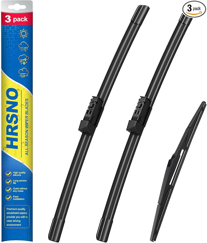24"+18" Windshield Wipers With 14" Rear Wiper Blade Sets Automotive Replacement for Mazda CX-5 2017-2023,Easy For Installation (Pack of 3)