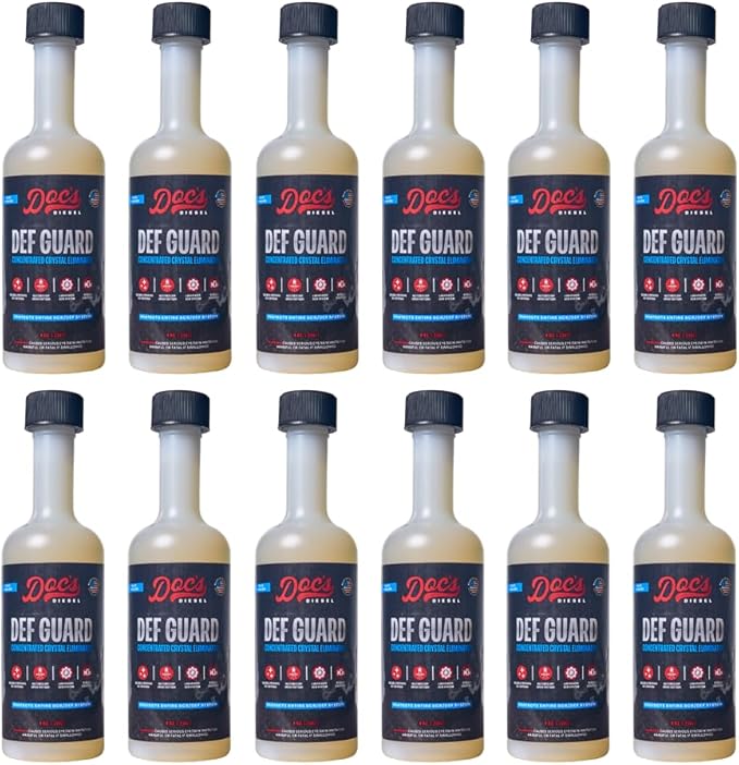 Doc’s DEFGUARD DEF Additive & Booster – Diesel Exhaust Fluid Treatment | Cleans & Prevents Crystal Build-Up | SCR System Cleaner & Stabilizer – 12-Pack (8 oz)