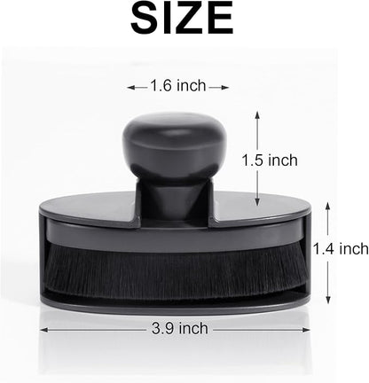 UNIMEIX Tire Shine Applicator Brush Large Vegan Oval Tire Shine Brush with Storage Stand for Vehicles Tire Shine Polish Wax and Car Wash