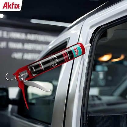 Akfix Urethane Windshield Adhesive Black (1x10.1 fl.oz.) - Fast Curing Car Window Sealant, High Bond Strength Auto Glass Glue | 1 Pack