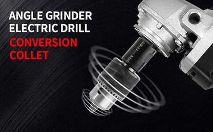 Kofdvdz 5/8-11 Angle grinding machine special conversion chuck, 1.5-10mm diameter metal drill chuck with fixed converter and quick replacement, stable use, can replace electric drill holes