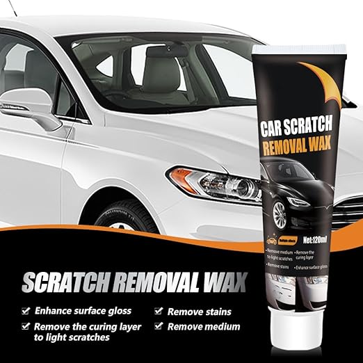 2025 New Scratch Remover for Vehicles, Car Scratch Repair Paste, Cars Paint Scratch Repair Polishing Wax with Wipe and Sponge, Car Paint Scratch Repair Kit for Deep Scratches on Various Vehicles (1)