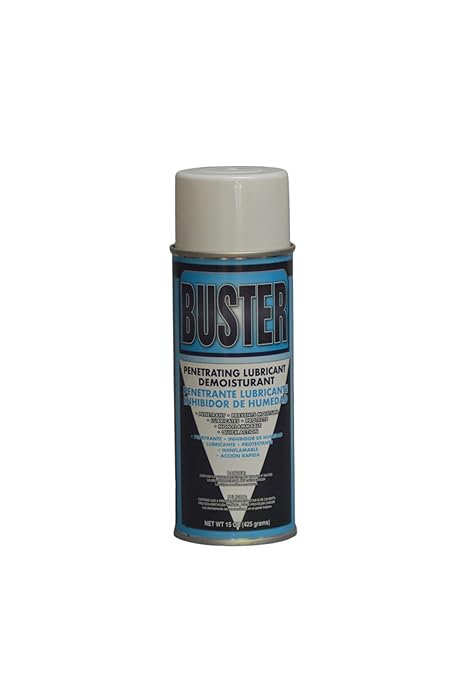 Buster Multi-Purpose Penetrant: Break Free from Corrosion and Rust with Long-Lasting Lubricant, Demoisturant, and Protectant Formula for Tools, Engines, Electrical Equipment, and More.