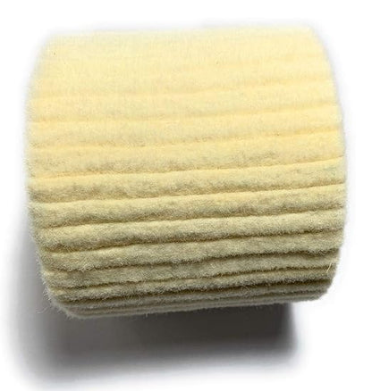 Wool Felt Wire Drawing Wheel Buffer Wheel Buffing Drum Mirror Burnishing Polishing Brush for Rust/Dust Removal,Jewelry/Glass (120X100MM)
