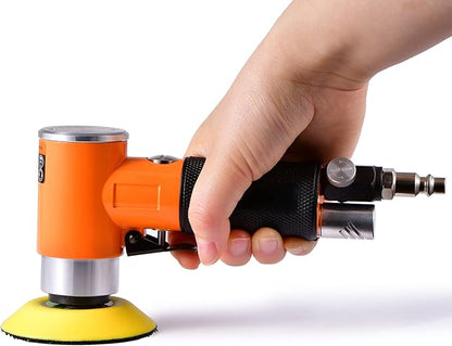 ZHONG AN 2 3-inch Mini Orbital Sander da sander Air Polisher Super Smooth and Eddeless for Auto Body Work,orange