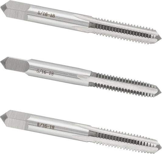 5/16"-18 UNC Hand Tap Right Hand, 5/16 x 18 Threading Hand Tap 3Pcs