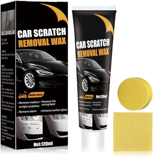 Scratch Remover for Vehicles, 2026 Upgraded Car Scratch Remover Polishing Wax, Car Scratch Repair Paste with Wipe and Sponge for Deep Scratches (1)