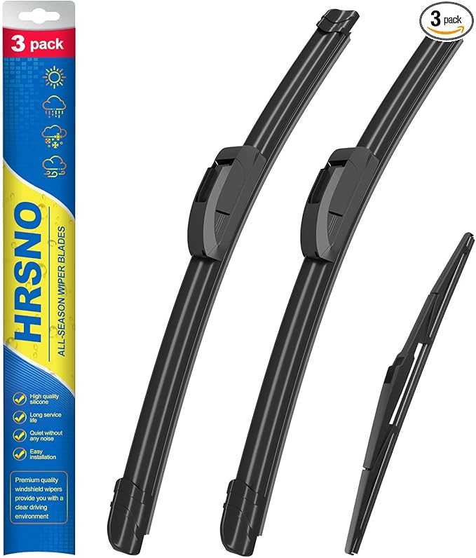 HRSNO® 26"+22" Windshield Wipers With 16" Rear Wiper Blade Sets Automotive Replacement for 2005-2022 Honda Odyssey Wiper Blades For My Car (Pack of 3)