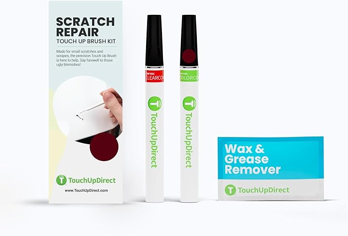 TouchUpDirect 3T3 Ruby Flare Pearl Compatible with Toyota Exact Match Scratch Repair Touch Up Paint - Brush Kit