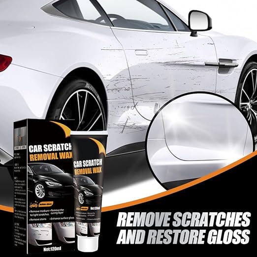 2025 New Scratch Remover for Vehicles, Car Scratch Remover, Car Scratch Repair Paste for Deep Scratches, Cars Polishing Wax Scratchs Remover Car Paint Scratch Repair Kit with Wipe and Sponge (1)